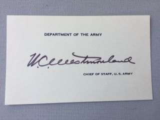WILLIAM WESTMORELAND †2005 US general Vietnam signed convolute from 1970 2