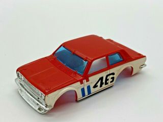 Vintage Ho Aurora Afx Slot Car Datsun 510 46 Red & White Body Only