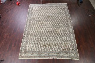 One - Of - Kind Vintage Traditional Oriental Paisley Mood Hand - Knotted 9x12 Area Rug