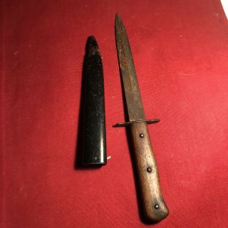 World War 2 German Fighting Knife Or Boot Dagger With Scabbard