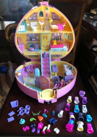 Vintage 1992 Polly Pocket Lucy Locket Bluebird Dream House Dolls And Accessories