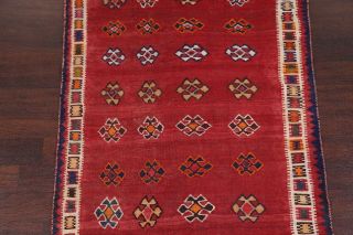 Antique Tribal Nomad Kilim Shiiraz Oriental Hand - Woven 4x6 Wool Rug 3