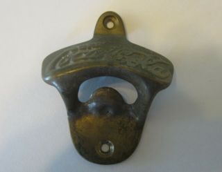 Old Vtg.  Antique Style Coca Cola Brass Collectable Coke Bottle Opener 3 3/8 " B1