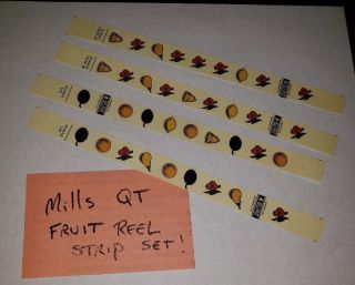 Mills Qt Set Of Fruit Reel Strips For Antique Slot Machine Mills Qt