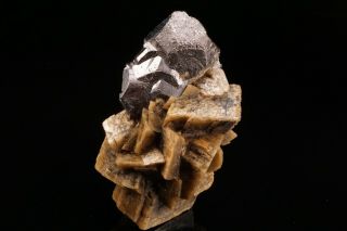 Historic C.  1808 Galena & Siderite Crystal Neudorf,  Germany - Ex.  Robertson Etc