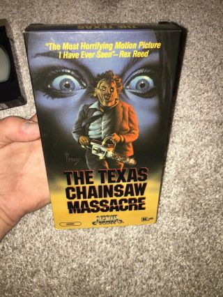The Texas Chainsaw Massacre MEDIA Release VHS Tape Vintage 1984 Full Flap Silver 2
