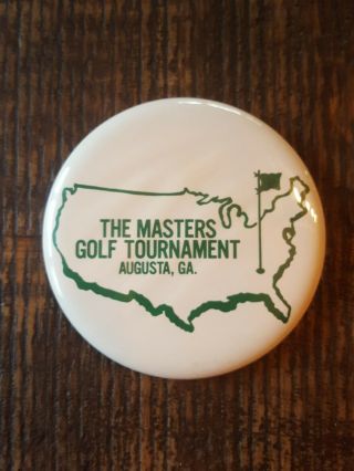 Vintage Masters Golf Tournament Button - Augusta,  Ga - Rare