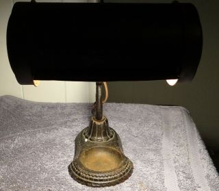 Vintage Gooseneck Desk Lamp Art Deco Cast Iron Base Steampunk 2