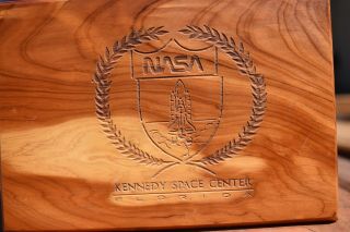 Vintage Wood Lined Box Nasa Kennedy Space Center Florida