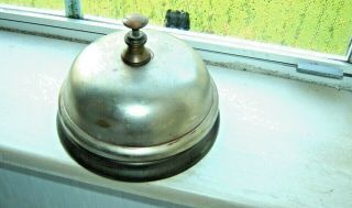 Antique Front Desk Bell From Hotel - Nickel Over Brass Or Bronze - Ebensburg,  Pa
