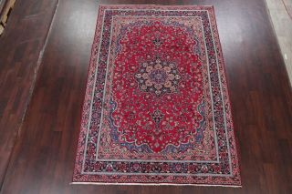 6 ' x9 ' Red Navy Blue Kashmar Floral Oriental Area Rug Wool Hand - Knotted Carpet 3