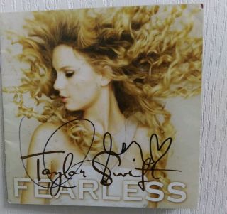 Signed Autographed Taylor Swift Cd Cover Insert Fearless