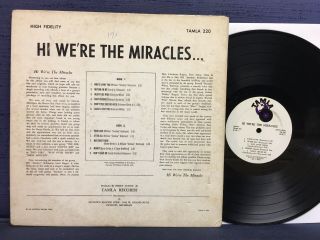 THE MIRACLES - Hi We’re The Miracles - 1961 - Tamla Label - Mono 2