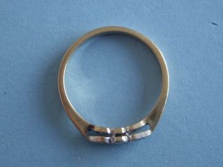Antique/vintage 18ct Gold 3 Diamond Engagement Ring Size P