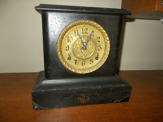 Circa 1900 E.  Ingraham 8 Day Time/strike Bankers Mantel Clock,  Parts/project