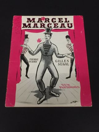 Marcel Marceau Mime Rare Signed Autograph Photo Tour Program