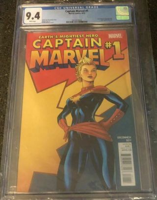 Captain Marvel 1 | Cgc 9.  4 Nm | Kelly Sue Deconnick (2012) | White Pages