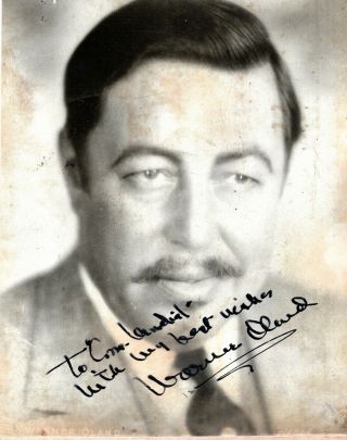 Swedish - American Character Actor Warner Oland,  Signed Vintage Studio Photo.