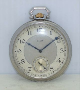 Elgin Vintage Pocket Watch 12s 7j Gr 303 Mod 3 C.  1933 Keystone Veritas Of Case