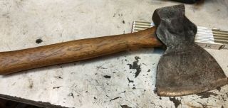 Antique 5 " Hand Forged Wood Hewing Axe Broad Axe