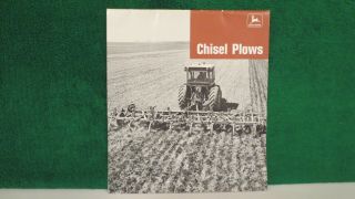 John Deere Tractor Brochure On Chisel Plows From 1968,  Very Good Shape.