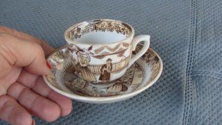 Vintage Tea Cup & Saucer Set Hand Painted Not Marked.