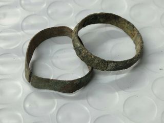 (a1) Early 1600’s Copper Rings Native American Indian Fur Trade