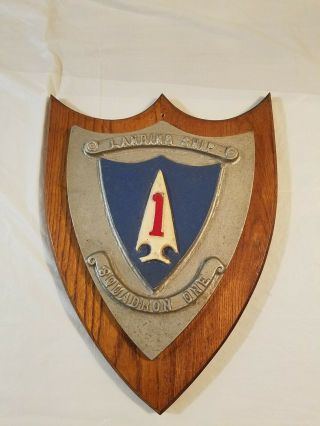 U.  S.  Navy Vintage Military Landing Ship Squadron One Plaque