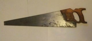Vintage 26 " Disston D - 7 5 1/2pt Rip Saw Collect Or Use Covertop Handle Tool