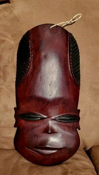 Magnificent Hand Carved Wooden African Mask Wall Hanging - Stunning