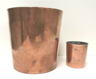 2 Antique Copper Molds Or Measures