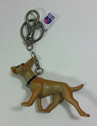 Vintage Taco Bell Dog Key Chain 4in Chihuahua 1998 Yo Quiero Ring Fun 4 All