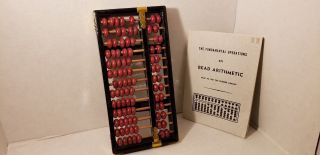 Chinese Wood Abacus With How To Use Bead Arithmetic Booklet