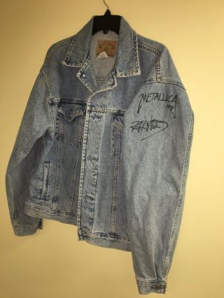 Metallica 1991 Signed Autographed Gap Made In Usa Vintage Denim Jacket Size L