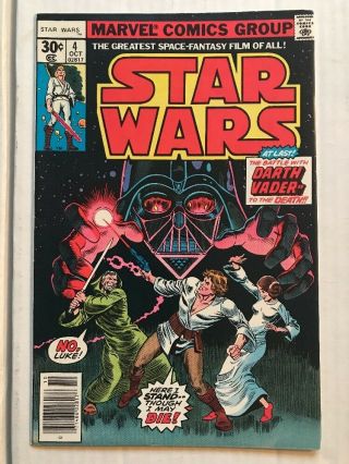 Star Wars 4 (marvel 1977) Death Of Obi - Wan Kenobi Nm/nm -