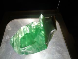 Andara Crystal Glass 1400 Grams D20 Mystic Lime Swirl Monatomic