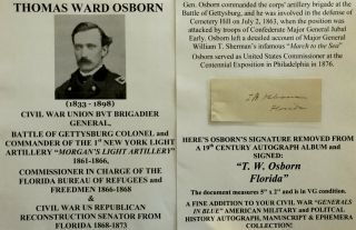 Civil War General Gettysburg Colonel 1st Ny Light Artillery Sen Autograph Signed