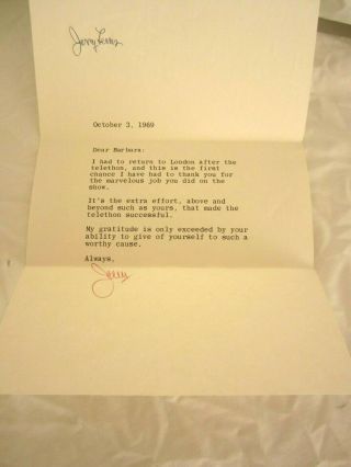 Jerry Lewis,  Signed,  Typewritten Personal Letter 1969 (bm)