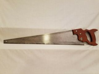 26 " Stanley " Thrifty " W.  S.  Combination Saw W/custom Applewood Handle Collect/use