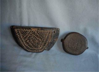 Antique Nepal Top High Aged Wood Tribal Himalayan Rice Sickle Holders