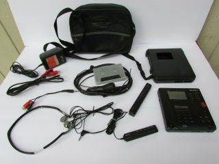 Vintage Sony D - 35 Discman Cd Player With Accessories,