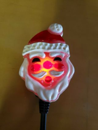 Night Light Acrylic Santa Face Plug In Vintage Made In Usa By N.  E.  O.