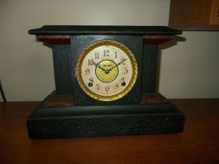 Circa 1900 E.  Ingraham 8 Day Time/strike Mantel Clock,  Parts/project