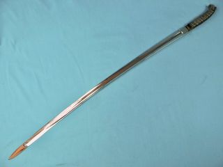 German Germany WW1 Officer ' s Sword Wide Blade & Handle Parts 3