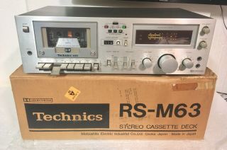 Vintage Technics Rs - M63 Cassette Player/recorder - Serviced - W/original Box -