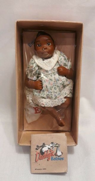 1999 Daddy’s Babies Emmy African American 5” Doll Figure Mib