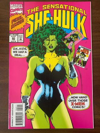 Sensational She - Hulk 60 (1994) 1st Print Final Issue Marvel Vf/nm Hot Low Run