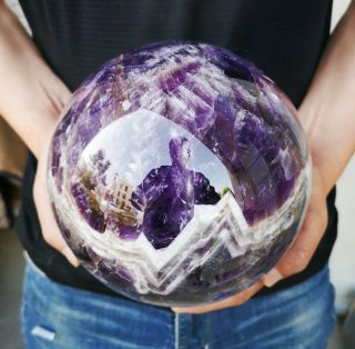 14lb Natural Dream Amethyst Sphere Ball Gemstone Healing Reiki From Madagascar