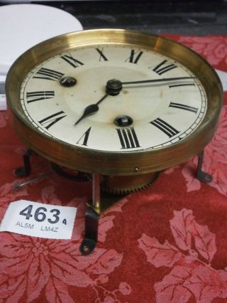 Clock Movement & Dial German 8 Day Shelf Wall Mantle Bracket Parts Pendulum 463a