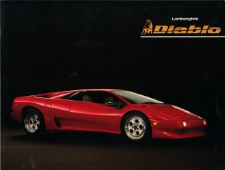 1992 Lamborghini Diablo Sales Brochure Single Page Double Sided Tech Data